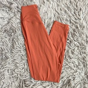 aerie offline pink/coral crossover leggings